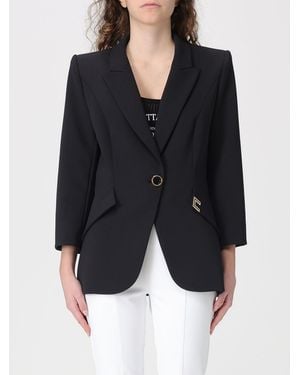 Elisabetta Franchi Crêpe Single Breasted Blazer - Blue