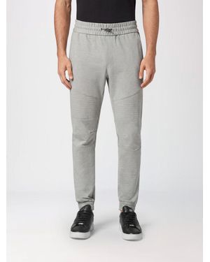 Philipp Plein Pantalones De Jogging De Jersey Con Cintura Elástica Y Cordón Ajustable - Gris