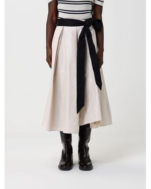 Max Mara Baschi Cotton Blend Twill Midi Skirt - Black