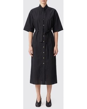 Lemaire Cotton And Silk Chemisier Dress - Black