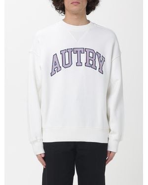 Autry Cotton Crew Neck Sweatshirt With Logo - White