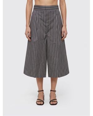 Soeur Henna Striped Cotton Shorts - Grey