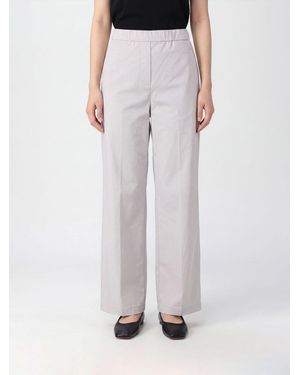 Patrizia Pepe Stretch Cotton Straight Trousers - Grey