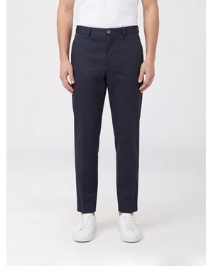 Rrd Pantalones Chinos De Corte Slim En Mezcla De Lana Para Un Look Elegante - Azul