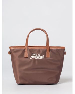 MC2 Saint Barth Nylon Bag With Embroidered Logo - Brown