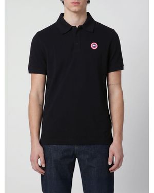 Canada Goose Logo Cotton Polo Shirt - Black