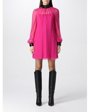 Moschino Silk Chiffon Dress - Pink