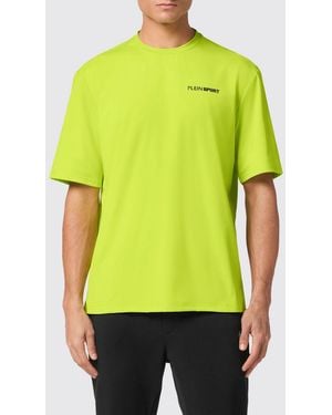 Philipp Plein Cotton T-Shirt With Logo - Yellow