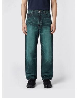 KENZO Wide Leg Denim Jeans - Green