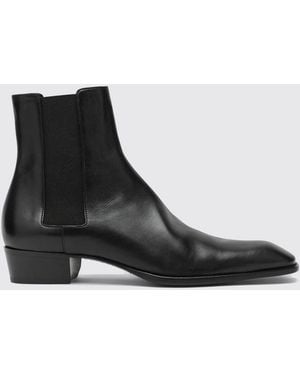 Saint Laurent Stivaletto Stanton En Cuir - Noir