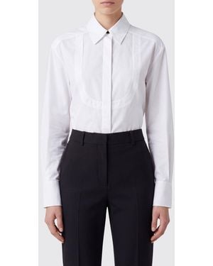 Sportmax Cotton Corset-Style Shirt With A Concealed Buttoning - White