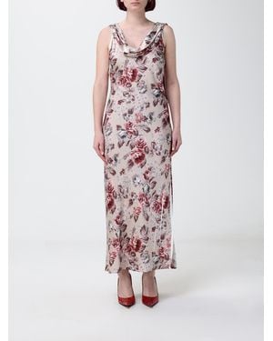 Acne Studios Floral Print Off-The-Shoulder Midi Sheath Dress - Pink