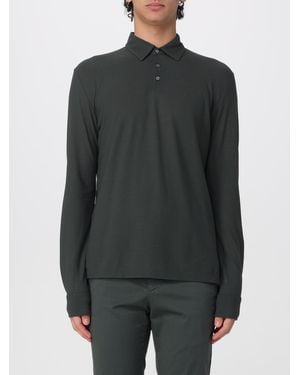 Zanone Cotton Polo Shirt - Grey