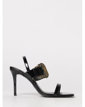 Versace Jeans Couture Patent Leather Sandals - White