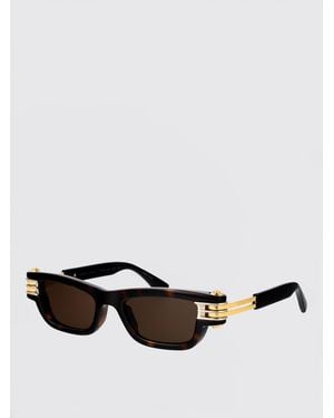 Bottega Veneta Bolt Squared Injected Acetate Sunglasses - Brown