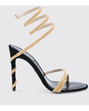 Rene Caovilla Heeled Sandal - White