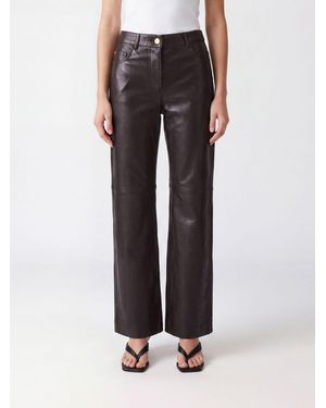 Max Mara Pantaloni Pesca A Gamba Larga - Nero