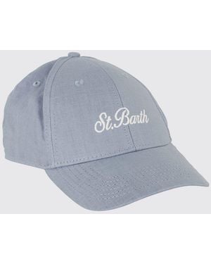 MC2 Saint Barth Baumwoll-Baseballkappe Mit Gesticktem Logo Und Slogan - Blau