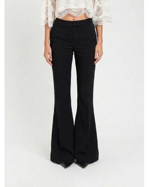 Twinset Crêpe Flared Trousers - Black