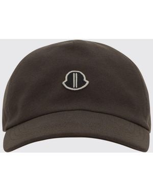 Moncler Cotton Hat With Logo - Brown