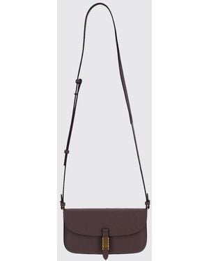 Pinko Saddle Flat Leather Bag - White