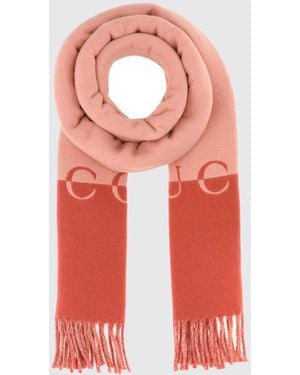 Gucci Wool And Cashmere Scarf With Logo - Red