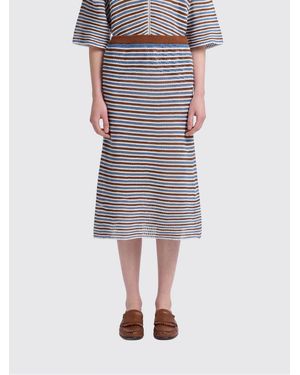 Marni Falda Midi De Punto A Rayas - Multicolor