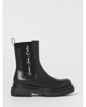 Versace Jeans Couture Flat Ankle Boots - Black