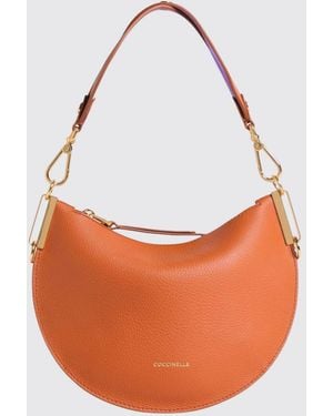 Coccinelle Sunup Grained Leather Bag - Orange
