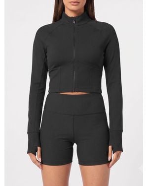 Philipp Plein Long-Sleeve Slim Fit Sports Top - Black