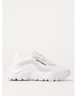 Just Cavalli Casual Leather Trainers - Natural