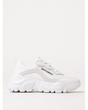 Just Cavalli Casual Leather Trainers - Natural