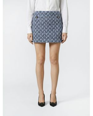 Gucci Cotton Tweed Mini Skirt - Blue
