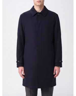 Brioni Single-Breasted Knee-Length Coat - Blue