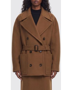 Stella McCartney Double-Breasted Wool Coat - Brown