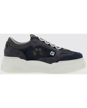 Fendi Force Suede And Mesh Trainers - White