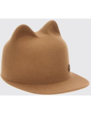 Maison Michel Unique Headwear With Distinctive Design Elements A Stylish And Fashionable Hat Accessory - Brown