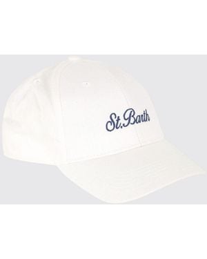 MC2 Saint Barth Cotton Baseball Cap With Embroidered Logo And Slogan - White