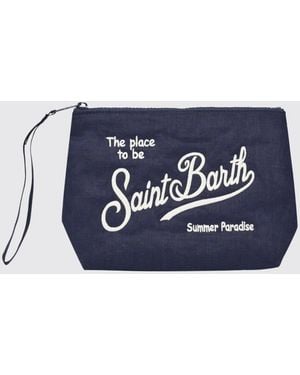 MC2 Saint Barth Aline Linen Pochette - Blue