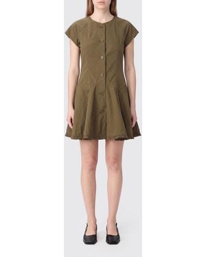 Ganni A-Line Mini Dress - Natural