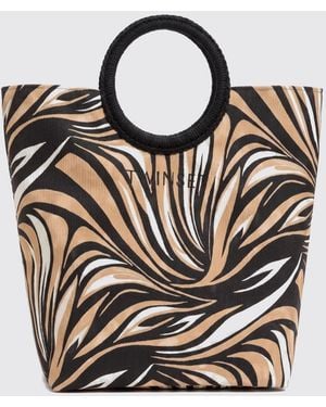 Twinset Bolso De Sarga Estampada - Multicolor