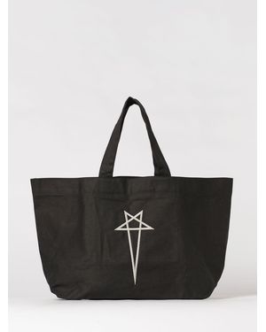 Rick Owens Cotton Canvas Tote Bag - Black