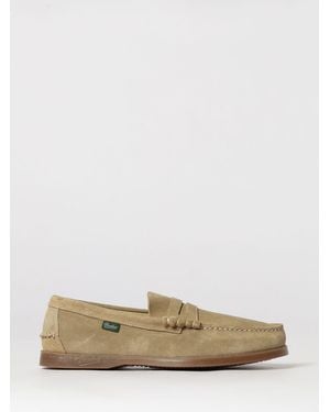 Paraboot Classic Suede Loafers With Penny Bar And Rubber Sole - Multicolor