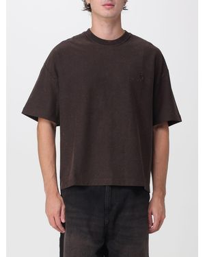 Carhartt Relaxed Fit Cotton T-Shirt With Tone-On-Tone Embroidered Logo - Black