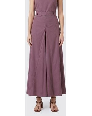 FEDERICA TOSI Poplin Wide-Leg Trousers - Purple