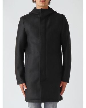 Colmar Abrigo Tasteful Hasta La Rodilla De Mezcla De Lana Con Capucha - Negro