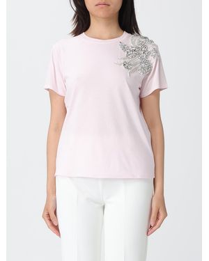 Liu Jo Cotton T-Shirt With Crystals - White