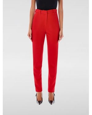 Magda Butrym Pantaloni rossi in lana a vita alta aw24 - Rosso