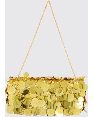 Rabanne Leather Bag With Embroidered Sequins - Metallic