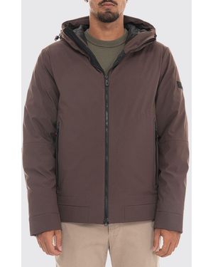 Peuterey Giacca Imbottita Loge Con Cappuccio E Imbottitura Primaloft - Marrone